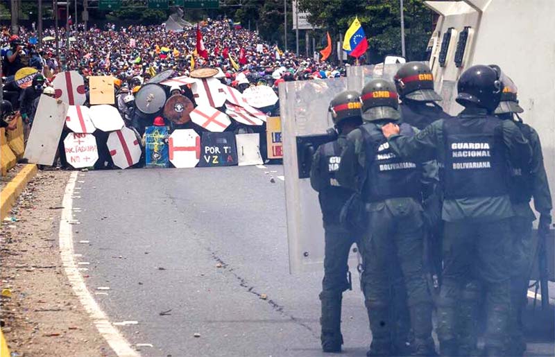 Manifestantes Venezuela protesta